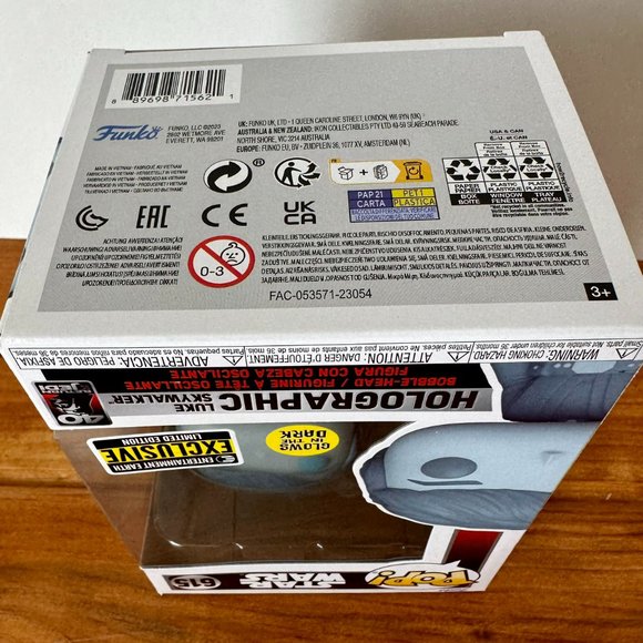 Funko POP #615 Star Wars: Return of the Jedi 40th Hologram Luke Glow in the dark - Picture 7 of 12